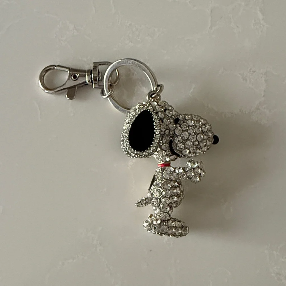NWOT Snoopy Crystal Bag Charm